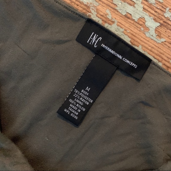 INC International Green Ruched Bodycon Dress - Picture 3 of 3